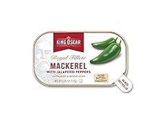 1PK King Oscar Skinless & Boneless Mackerel, Jalapeno