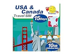 USA & Canada 15 Days Unlimited SimCard