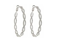 Swarovski Crystal Infinity Hoops- Pick Color