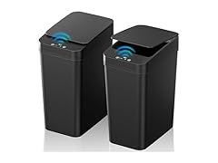 KOEYLE Bathroom Trash Can with Lid, 2PK