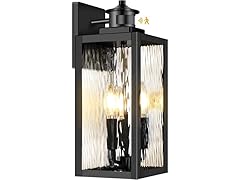 Brightever Motion Sensor Outdoor Wall Light 15.5" Black