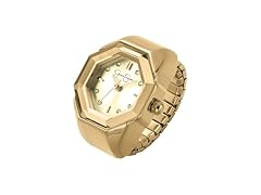 Simpson Women Gold Octagon Ring Watch