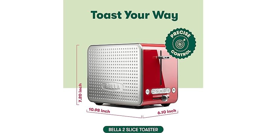 Isla Toaster BELLA 2 Slice Touchscreen Toaster