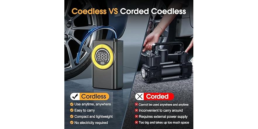 FLYKID Tire Inflator Portable Air Compressor