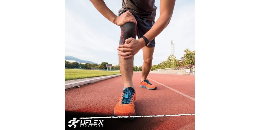 UFLEX Athletics Knee Sleeve – SYK-1800 – Black – Unisex – Sizes Medium & Large Available