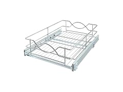 D Single-Tier Wire Pull Out Kitchen and Bath Storage Basket w