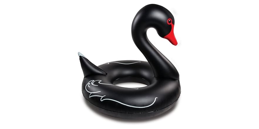 Giant Black Swan Pool Float