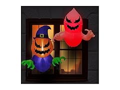 Sunnydaze Pumpkin Jack and Haunted Harold Inflatable