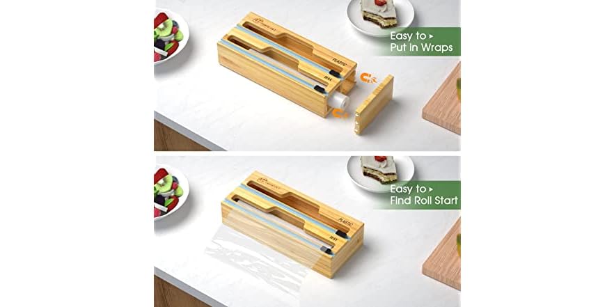 Wrap Dispenser with Bi-Directional Cutter