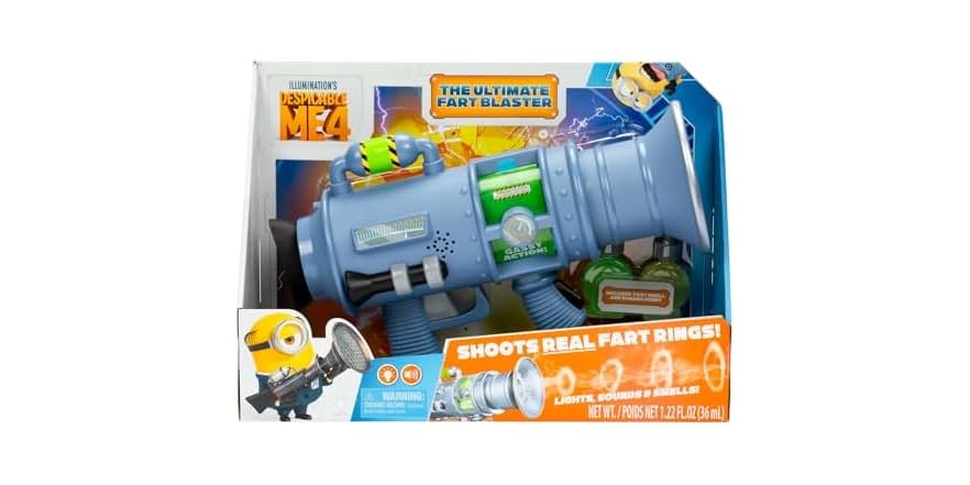 $14.99 | Minions Despicable Me 4 Ultimate Fart Blaster Toy at Woot!