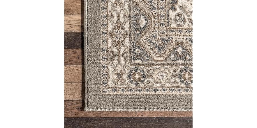 nuLOOM Becca Taupe/Ivory, 8' Square Rug
