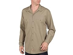 Long Sleeve, Two Pocket-Khaki (L-TALL)