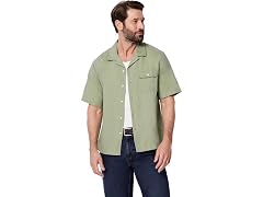Amazon Essentials Men's Linen Blend Shirt Sage