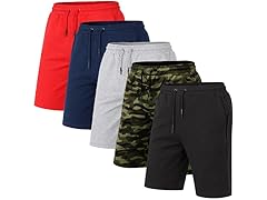 5Pk Womens Classic T/F Jogger Shorts