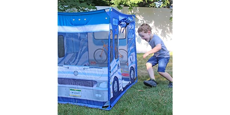 Melissa & Doug Let's Explore Tenda Gioco Camper – Facile Da Montare, 120x79x99 Cm, Con Attività
