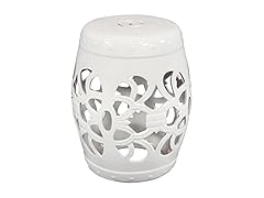 Sunnydaze Knotted Quatrefoil Ceramic Side Table