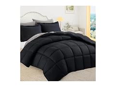 Black Reversible Comforter Set Queen