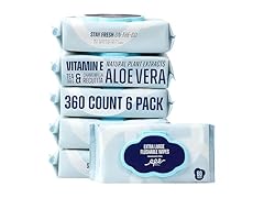 RPE Life Flushable Wet Wipes 6 Large Packs