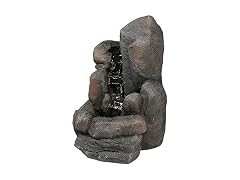 Sunnydaze Decor AMP-F981 Rock Falls Fountain 22in Dark