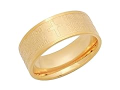 Ladies 18K Gold Plated Hail Mary Prayer Ring- Pick Size
