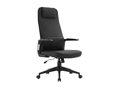 LeisureMod Leather Ergonomic High-Back Office Chair