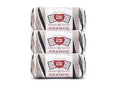 Red Heart All in One Granny Square, 3Pk- Sterling