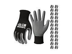MANUSAGE Safety Work Gloves Size M, 24-prs