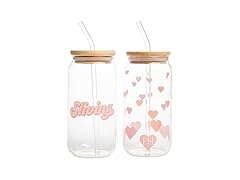 Paris Hilton Glass Tumblers Set with Iconic Decal