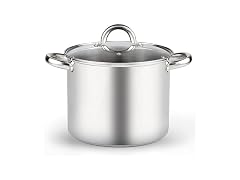 Cook N Home Basics 8 Quart Stainless Steel Stock Pot with Lid