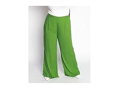 The Drop Tree Top Green Flared Pants by