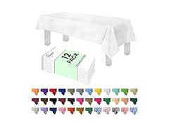 Grandipity 12PK Premium Disposable Plastic Tablecloth