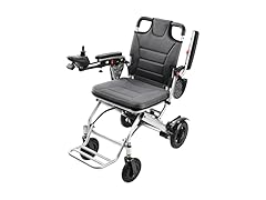 Goldseason 330lb Bearing Portable Electric Wheelchair for Adults & Seniors – 33lbs Lightweight Electric Wheelchair, Side Pockets for Essentials, Airline Approved for Travel, Silver-Gray (Open Box)