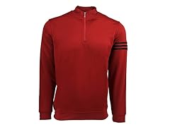 adidas  Climalite 3-Stripe French Terry 1/4 Zip Pullover