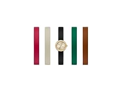 Folio Ladies' Three-Hand Black Strap Watch