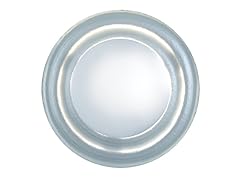 1-Light Silver Round Glass Wall Sconce