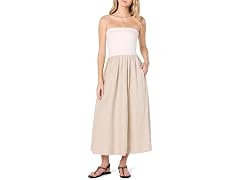 The Drop Linen Strapless Maxi Dress (XXL)