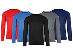 4Pk Mens L/S Performance T-Shirt (S-2XL)