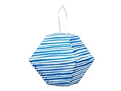 Solar blue stripe print lantern