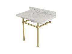 Fauceture Templeton Carrara Marble Bathroom Console Vanity