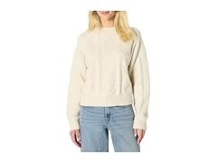 Amazon Essentials Womens Cable Crewneck Sweater