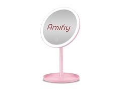 Amifiy 8 in Lighted Makeup Mirror Pink