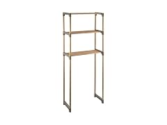 Over-the-Toilet Bathroom Storage Shelf, Wood, Natural, 3-Tier