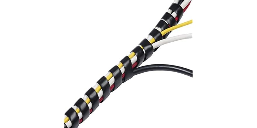 D-Line 8.2ft Black Cord Wrap, Spiral