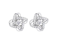 Sterling Silver Love Knot Stud Earrings
