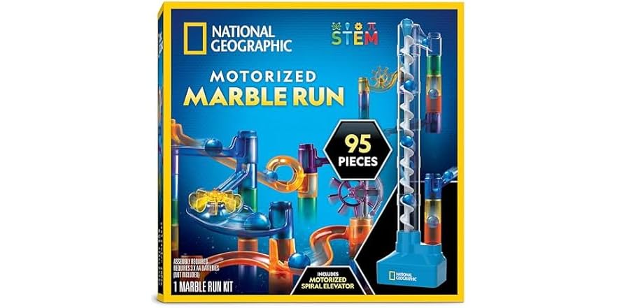 National Geographic Marble Run Con Ascensore Motorizzato – Kit 95 Pezzi – Età 8+