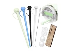 Reusable Silicone Straw with Straw Cover