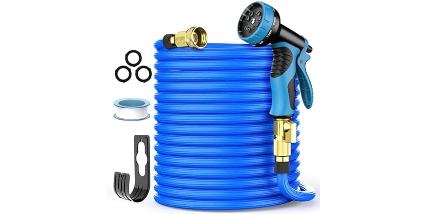 50ft Expandable Garden Hose with Nozzle for $19.99 at Woot