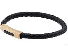 Black Genuine Leather Bracelet