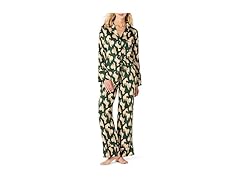 AE Womens Satin LS Shirt & Pant PJ Set