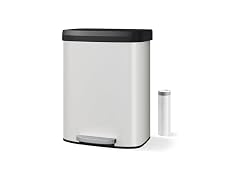 16 Gal/60L Stainless Steel Trash Can with Soft-Close